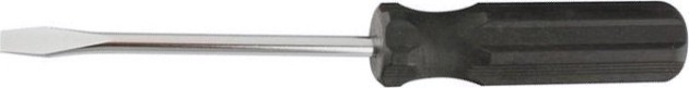 Отвертка шлицевая Sparta sl6х100 мм, углеродистая сталь, черная пластиковая [13206]