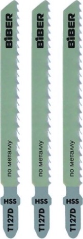 Пилки по металлу Biber 85280 Т127D 74/3мм, быстрый рез (3шт.) [тов-120523]