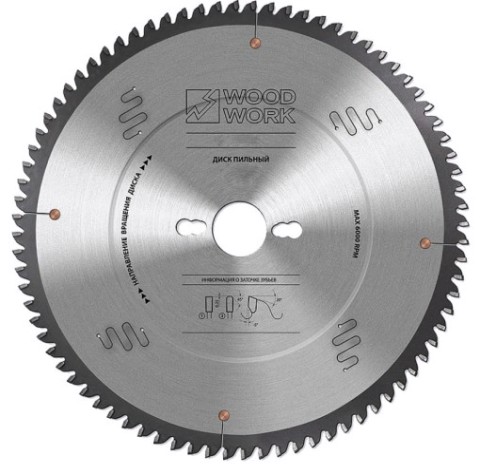 Пильный диск по алюминию WOODWORK 305x3,6/2,6x30 Z=96 A=-5 [36.305.96]