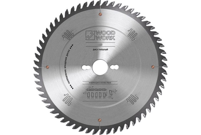 Пильный диск по дереву WOODWORK 250x3,2/2,2x30 Z=60 A=12 для фанеры [37.250.60]