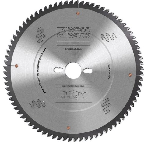 Пильный диск по дереву WOODWORK 300x3,2/2,2x30 Z=100 A=12 для фанеры [37.300.00]