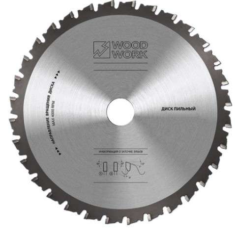 Пильный диск по стали WOODWORK 355x2,4/2,0x25,4 Z=72 A=0 [46.355.72]