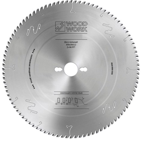 Пильный диск универсальный WOODWORK 250x3,2/2,2x30 Z=80 A=10 для ЛДСП и МДФ [38.250.80]