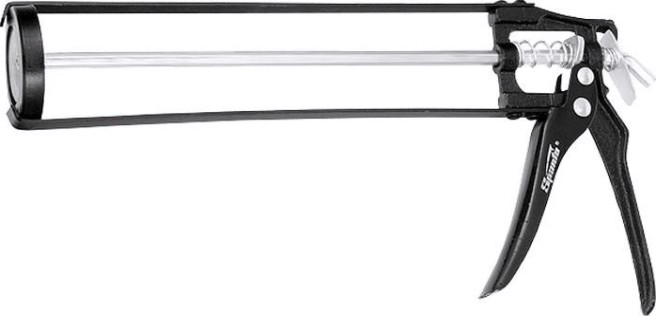 Пистолет для герметика Sparta 310 мл, "скелетный" усиленный с фиксатором, 6-гранный шток 7 мм// [886125]