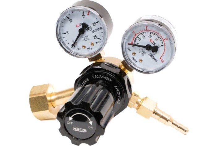 Регулятор расхода газа KRASS У 30/АР 40 КР для углекислоты и аргона ПОВЕРЕННЫЙ [2133508PV]