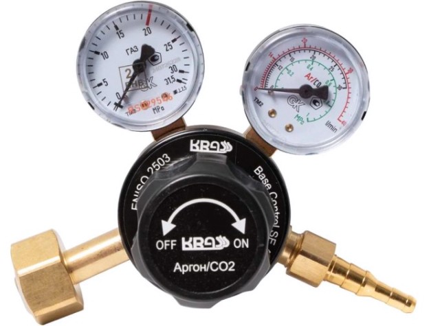 Регулятор расхода KRASS Base Control SE FLOW для углекислоты и аргона, ПОВЕРЕННЫЙ [0870459KRPV]