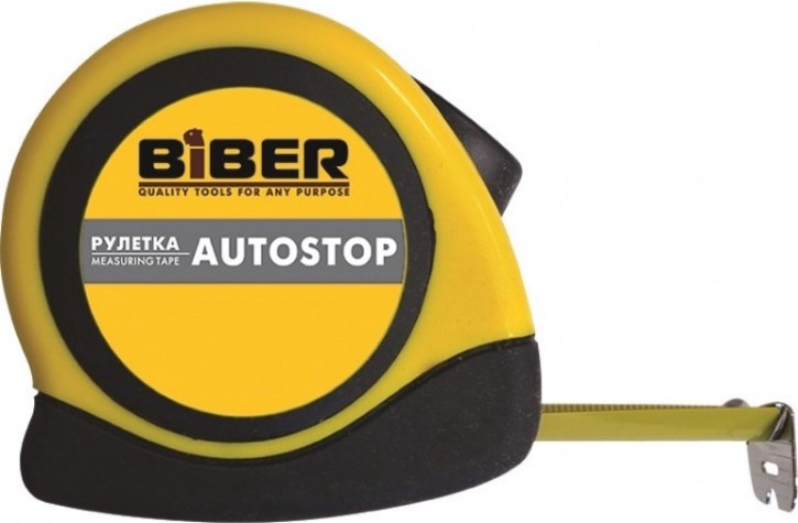 Рулетка Biber 40071 Autostop 3мх16мм [тов-173001]