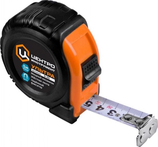 Рулетка ЦЕНТРОИНСТРУМЕНТ Ультра 10.0 м с фиксатором [УЛЬТРА 10М-25ММ (ULTRA)]