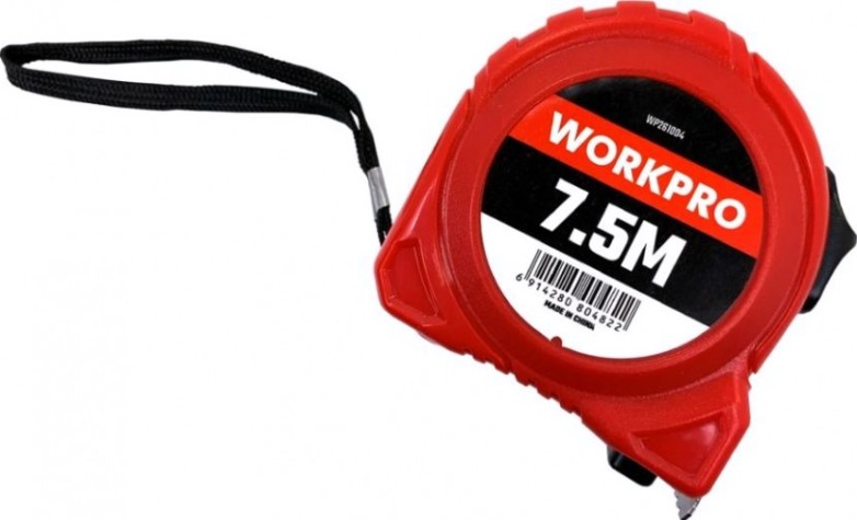 Рулетка WORKPRO WP261004 пластмассовая 7.5мх25мм