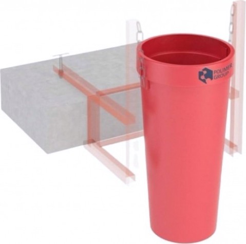 Секция мусоропровода POLIMER GROUP «Профи» красная (с цепями) [SMS15]