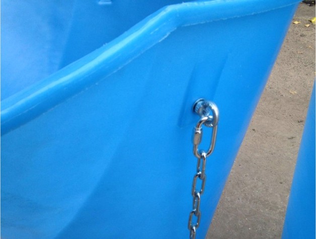 Секция мусоропровода POLIMER GROUP «Стандарт» синяя (с цепями) [SMS113]