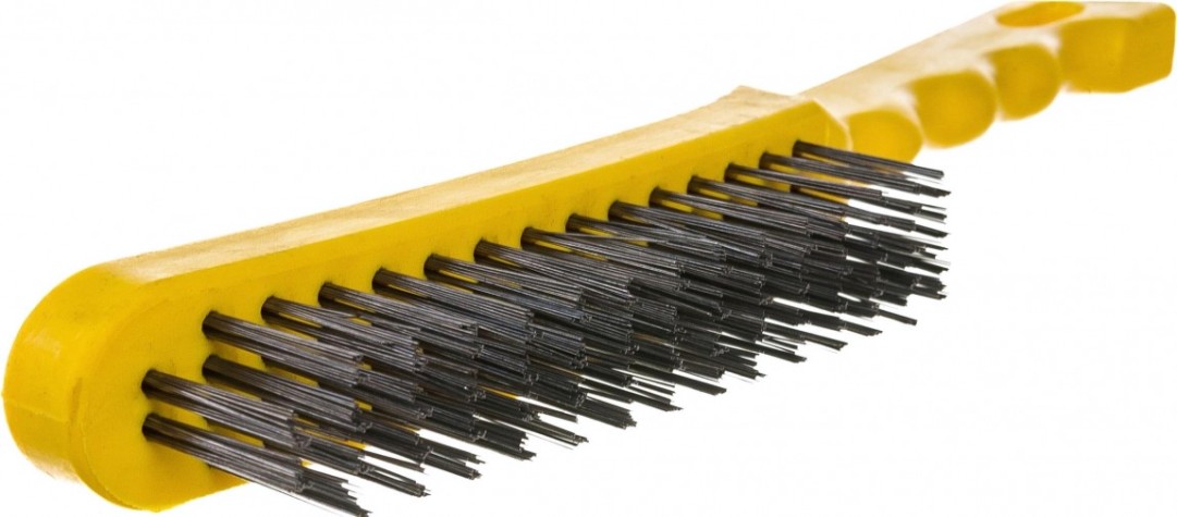 Щетка Biber 70914 4-рядная, стальная с пластиковой ручкой [Тов-141226]