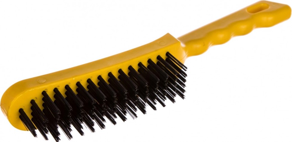 Щетка Biber 70916 6-рядная, стальная с пластиковой ручкой [Тов-141227]