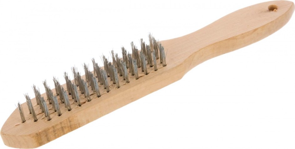 Щетка Biber 70950 5-рядная, стальная с деревянной ручкой [Тов-076238]