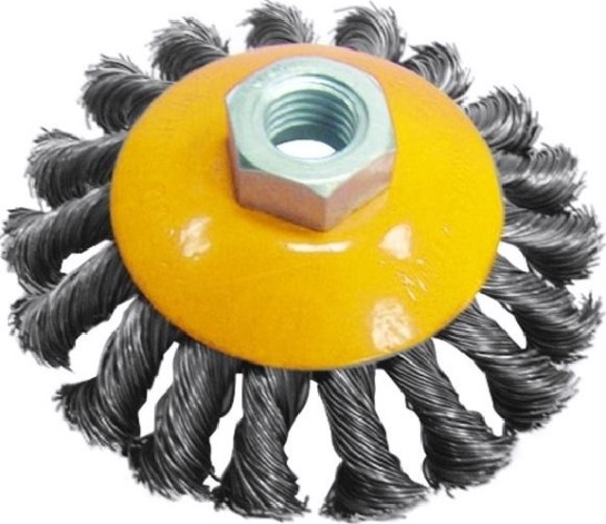 Щетка для УШМ Biber 70 977 дисковая витая 100мм [тов-076222]
