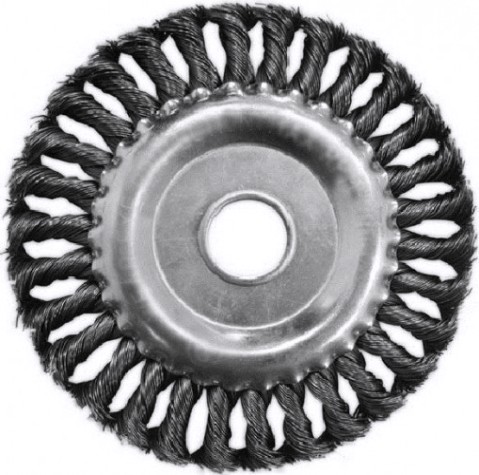 Щетка для УШМ Biber 70 984 дисковая витая 175мм с переходником [тов-076230]