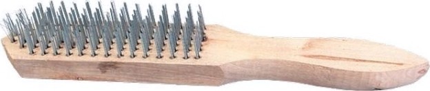 Щетка металлическая Sparta 4 4-рядная с деревянной ручкой// [748225]