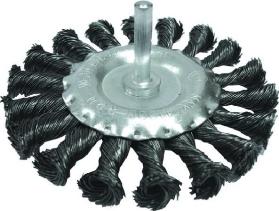 Щетка обдирочная для дрели Biber 70 993 дисковая витая 75мм [тов-076227]