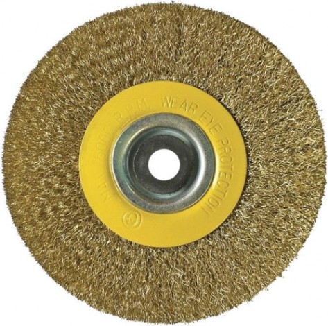 Щетка обдирочная для заточного станка Biber 70 980 дисковая 200мм с переходниками [тов-076225]