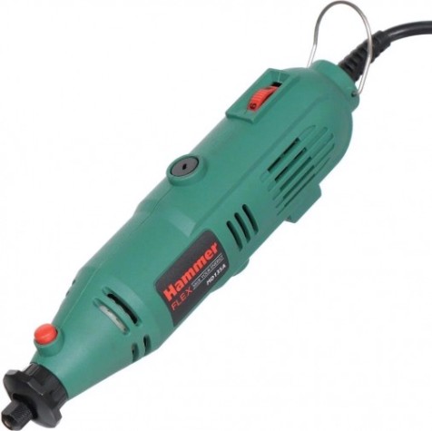 Шлифмашина прямая сетевая Hammer MD135A гибкий вал 2,4-3,2мм + насадки 41 шт. [113-002]
