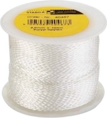 Шнур каменщика STABILA белый полипропилен 2,0 мм х 100м [40467]