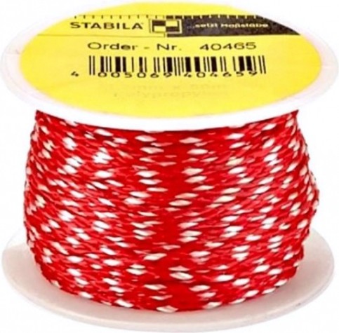 Шнур каменщика STABILA красно-белый полипропилен 2,0 мм х 100м [40468]