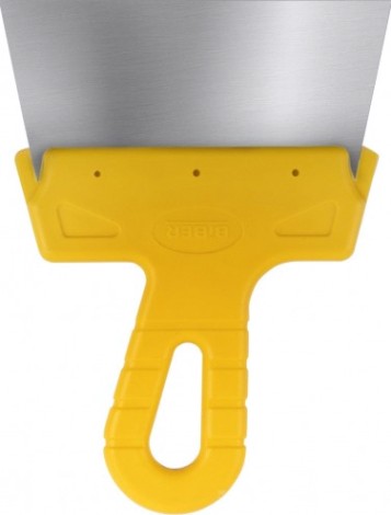 Шпатель Biber МАСТЕР 35175 фасадный нерж. сталь, желтая рукоятка, 150мм [Тов-176002]