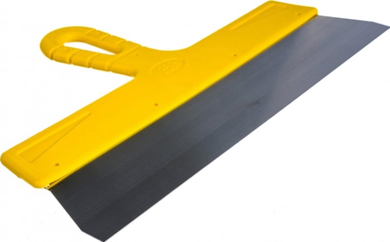 Шпатель Biber МАСТЕР 35178 фасадный нерж. сталь, желтая рукоятка, 350мм [Тов-176005]