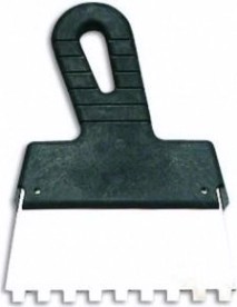 Шпатель из нержавеющей стали 888 с пластмассовой ручкой 150 мм, зуб 6 х 6 мм 3084510 [3084510]