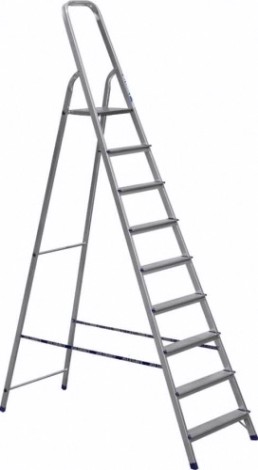 Стремянка алюминиевая АЛЮМЕТ АМ 709 АК 9 ст. с органайзером [ Ам709 АК]