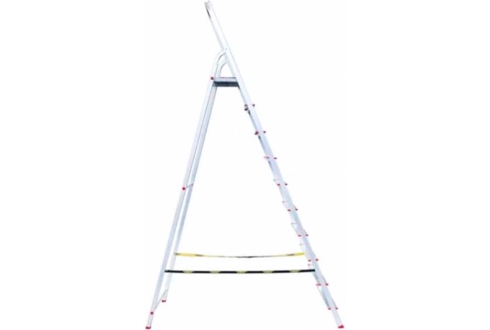 Стремянка алюминиевая АЛЮМЕТ АМ 710 АК 10 ст. с органайзером [Ам710 АК]