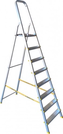 Стремянка алюминиевая АЛЮМЕТ АРА 7008 8 ступеней анодированная [APA7008]