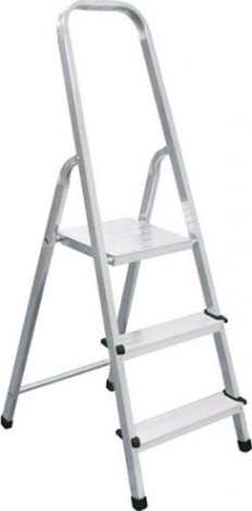 Стремянка алюминиевая Biber 98003 3-х ступенчатая [тов-071387]