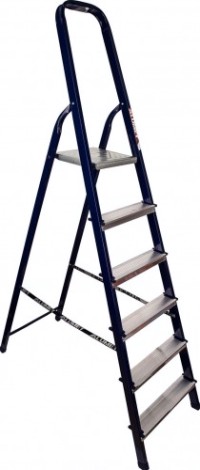 Стремянка стальная АЛЮМЕТ M 8406 6 ступеней профиль 40х20 [М8406]