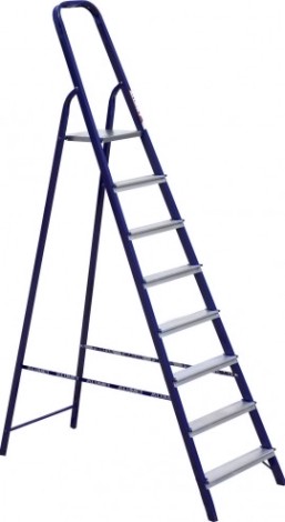 Стремянка стальная АЛЮМЕТ M 8408 8 ступеней профиль 40х20 [М8408]