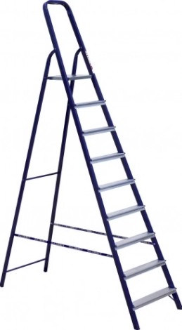Стремянка стальная АЛЮМЕТ M 8409 9 ступеней профиль 40х20 [М8409]