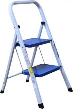 Стремянка стальная АЛЮМЕТ МК 802С 2 ступени 300х200 мм с противоскользящими накладками [МК 802С]