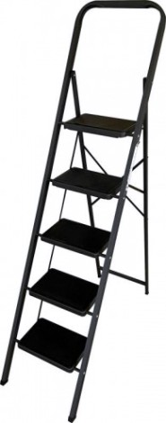 Стремянка стальная АЛЮМЕТ МК 805С 5 ступеней 300х200 мм с противоскользящими накладками [МК 805С]