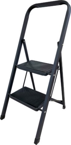 Стремянка стальная АЛЮМЕТ МКP 802 2 ступени, широкие пластиковые ступени [МК802P]