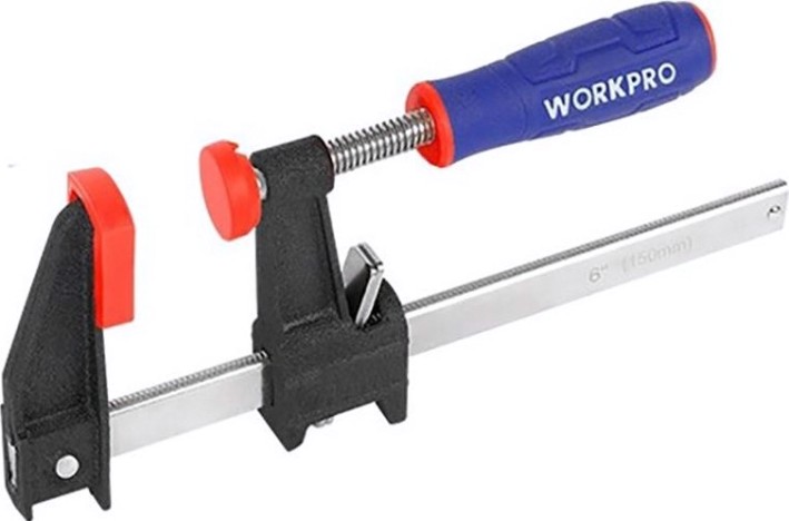 Струбцина F-образная WORKPRO WP232030 150мм быстросъемная для высоких нагрузок