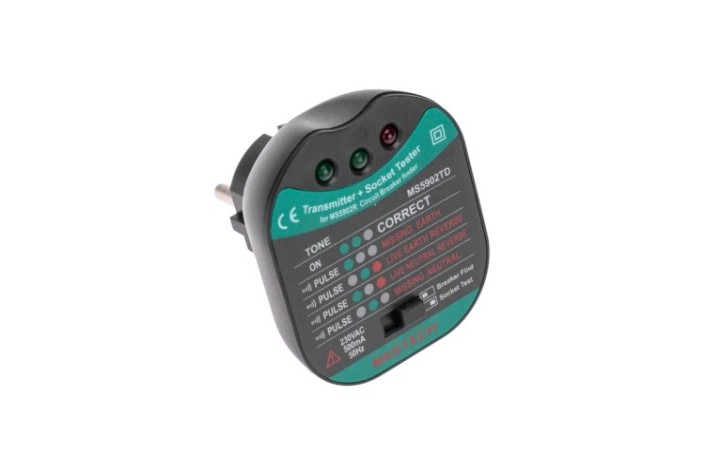 Тестер розеток MASTECH 13-1262 детектор автоматов MS5902RTD Тестер розеток MASTECH 13-1262 детектор автоматов MS5902RTD