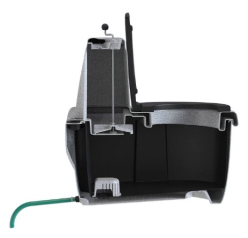 Туалет дачный ЭКОПРОМ Rostok КОМФОРТ [белый гранит]