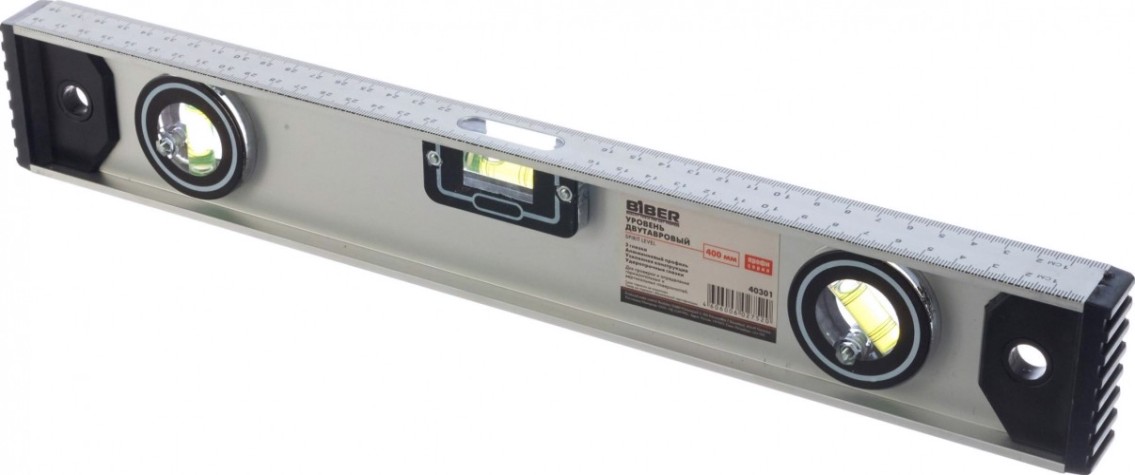 Уровень строительный Biber 40301 Профи двутавровый, ударопрочный 400мм [тов-084722]