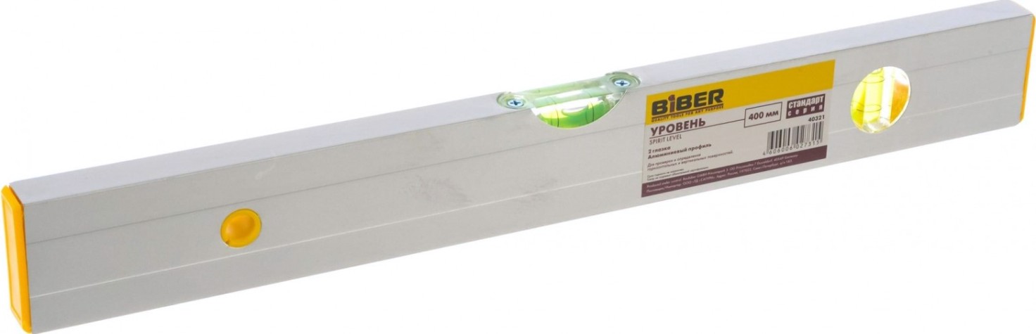 Уровень строительный Biber 40321 Стандарт 400мм [тов-084701]