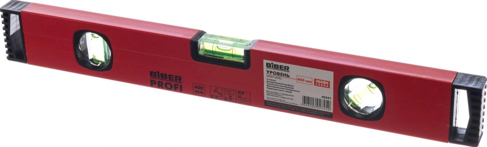 Уровень строительный Biber 40341 Профи ударопрочный 400мм [тов-084715]