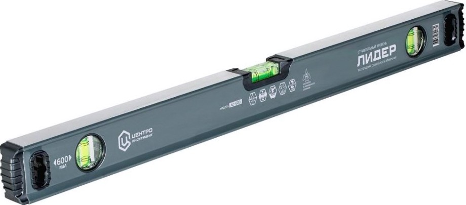 Уровень строительный ЦЕНТРОИНСТРУМЕНТ "ЛИДЕР-АВИА" 600 мм Л2-600 [Л2-600]