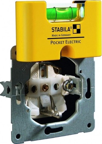 Уровень строительный STABILA тип Pocket Electric с чехлом на пояс в блистере 18115 [18115]