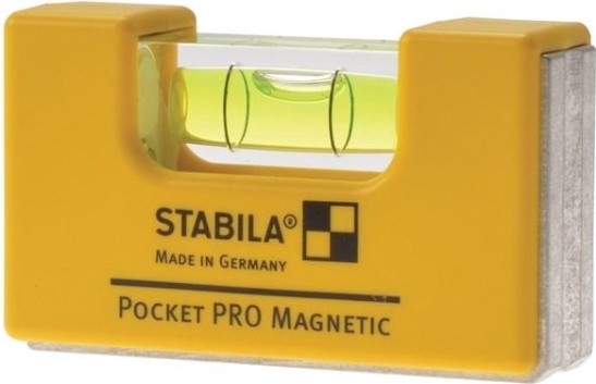Уровень строительный STABILA тип Pocket Pro Magnetic с чехлом на пояс в блистере 17953 [17953]