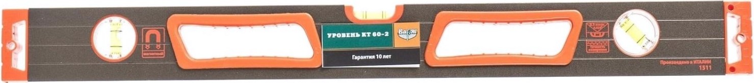 Уровень строительный ВАРЯГ 40371 КТ 60-2 400мм магнитный, усиленный [тов-165911]