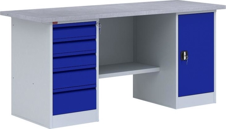 Верстак слесарный двухтумбовый ПАКС ВП-4Т/1.6 (ст-1.6;т-1;т-2т;к-3/1.6) [ЦБ000006136]